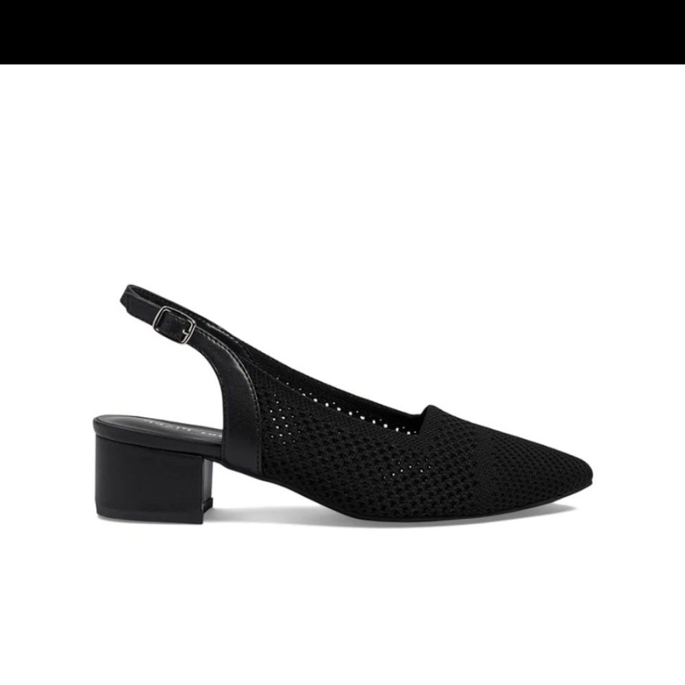 David Tate Women's Glenna Stretched Fabric Slingback Pump Sandals - Black - Picture 9 of 9